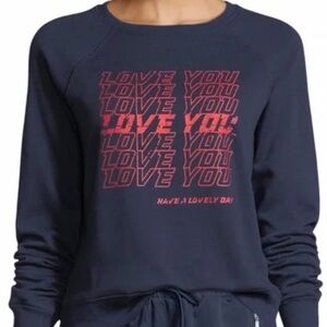 VALENTINES!!!!!!!!!Rebecca Minkoff Navy Sweatshirt with Red Graphic